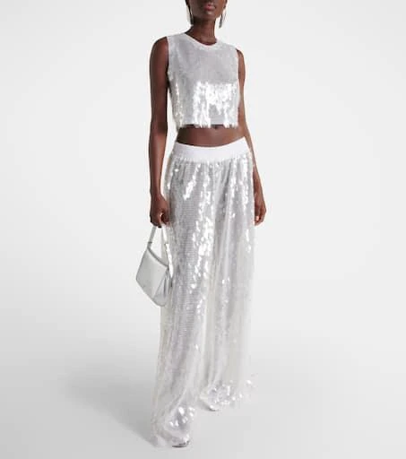 Norma Kamali Sequined wide-leg pants 2