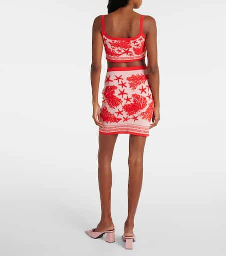 Versace Cotton-blend jacquard crop top 3