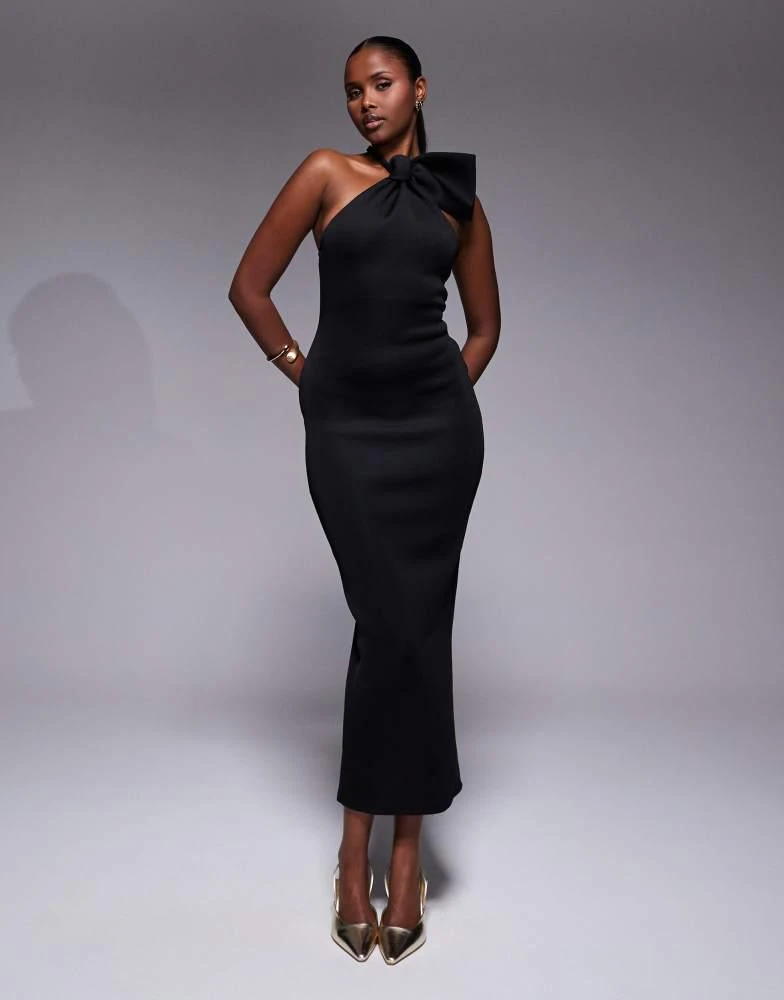 black off the shoulder dress asos ASOS DESIGN lace off the shoulder long sleeve maxi dress in black