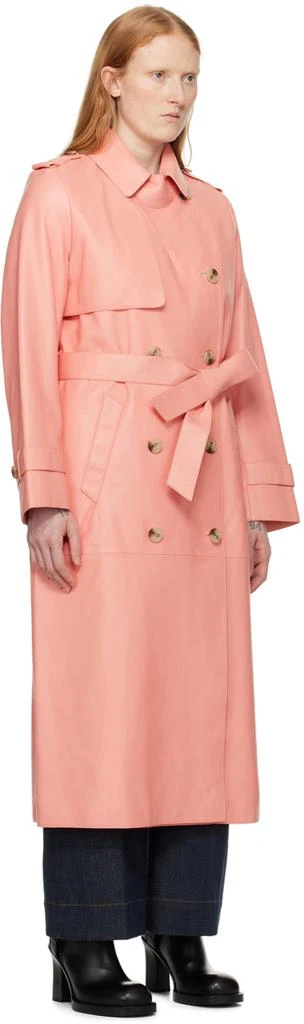 Mackage Pink Gael-V Leather Trench Coat 2