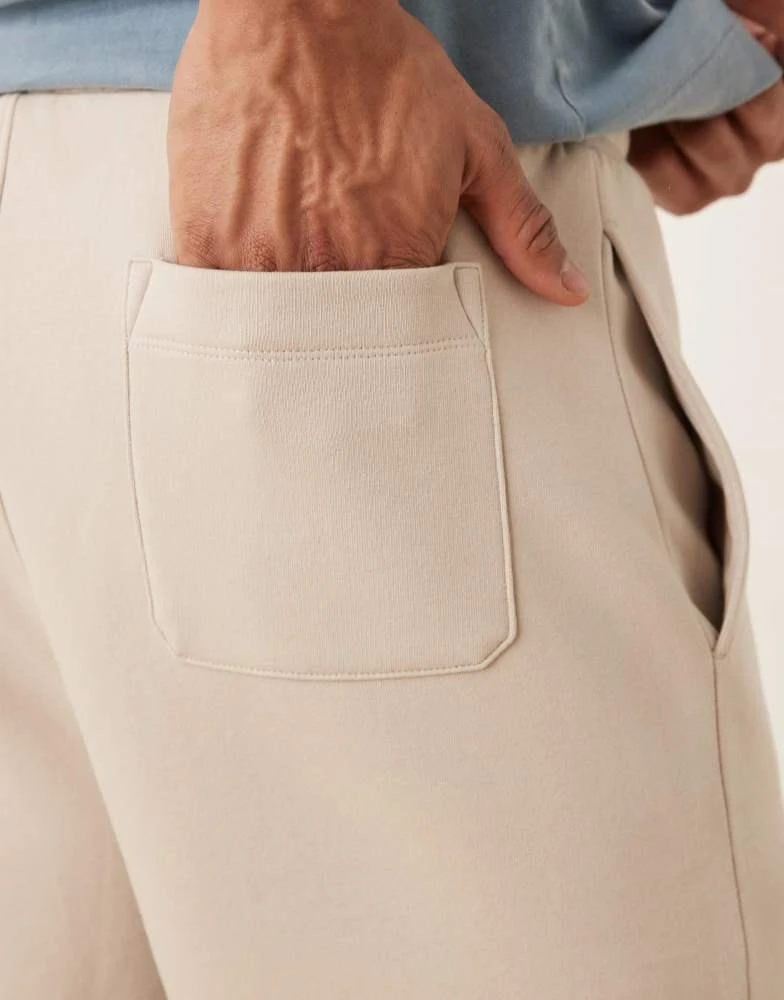 ASOS ASOS DESIGN essential mid length slim shorts in stone 4