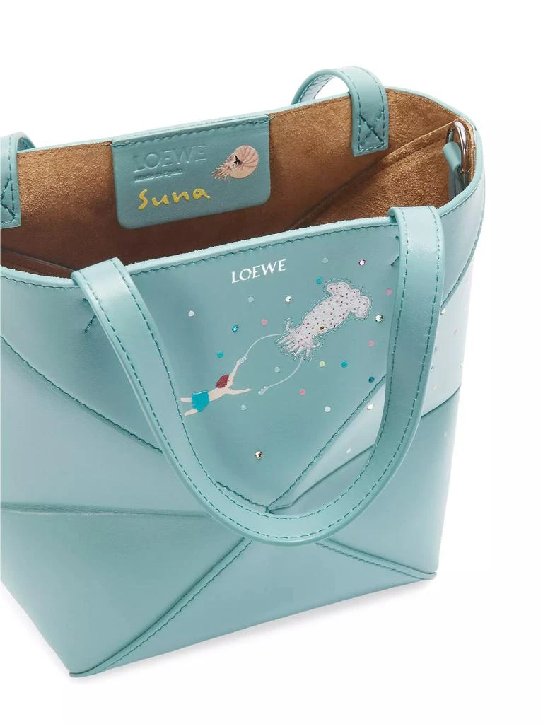 Loewe Suna Fujita x LOEWE Squid Mini Puzzle Fold Leather Tote 9