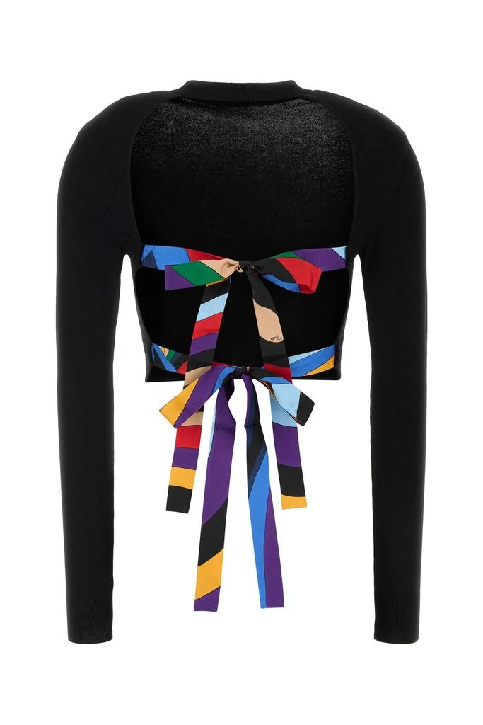 EMILIO PUCCI Black viscose blend sweater 1