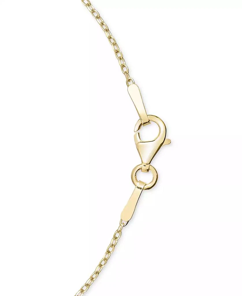 Macy's Polished Puffed Heart 18" Station Necklace in 10k Yellow Gold 4