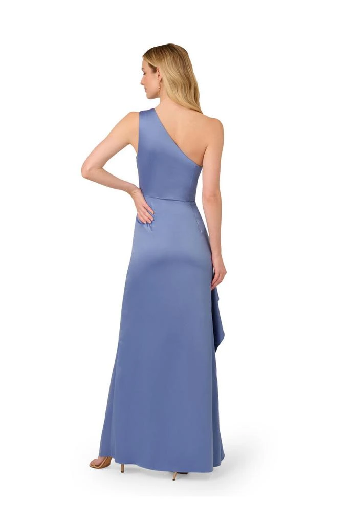 adrianna papell one shoulder dress blue ADRIANNA PAPELL AP1E210904 ONE SHOULDER BEADED GOWN