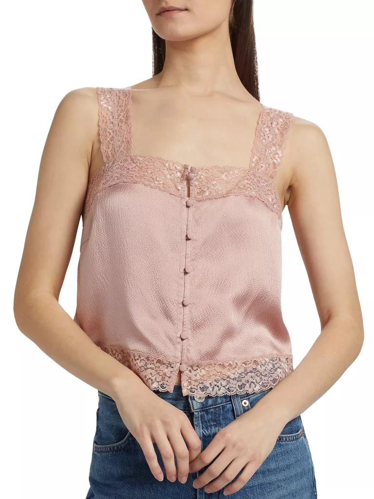 CAMI NYC Tannis Silk-Lace Cropped Camisole Top 6