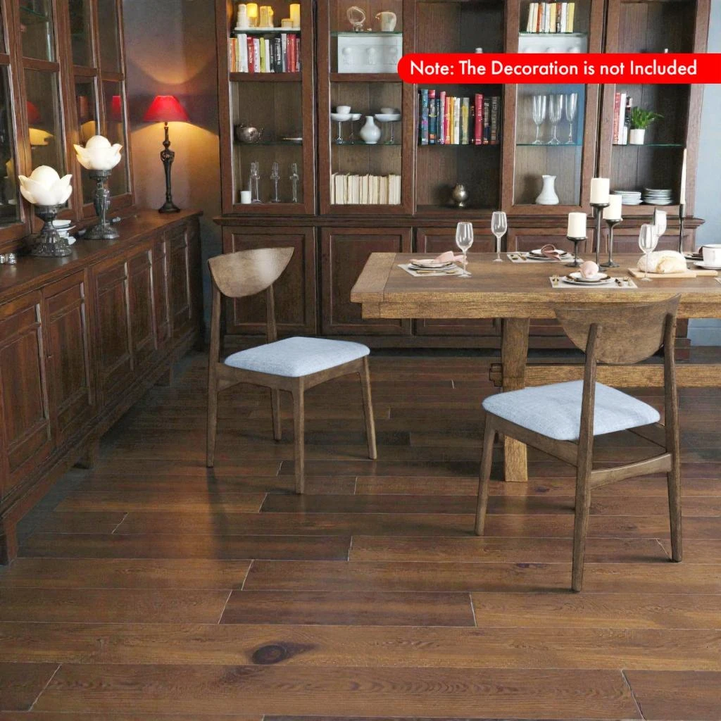 Hivvago Wooden Chair with Strong Rubber Wood Frame - Set of 2 2