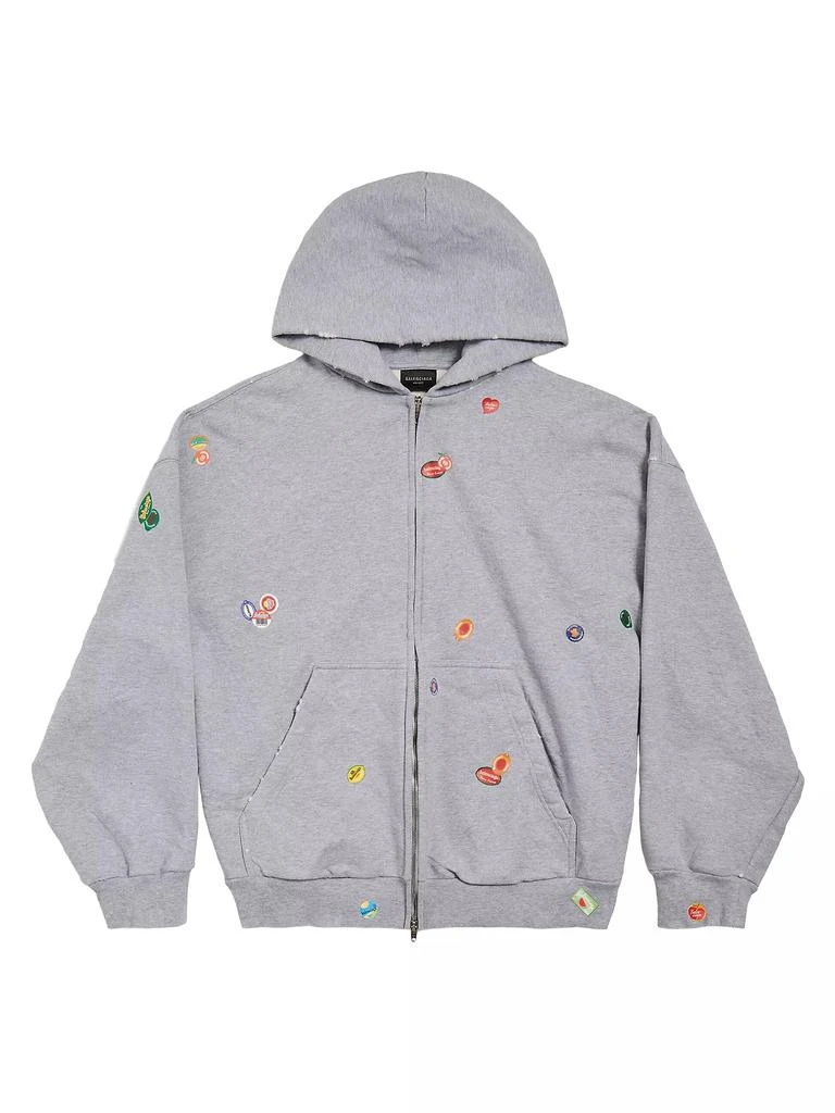 Balenciaga Fruity Zip-Up Regular Fit Hoodie 1