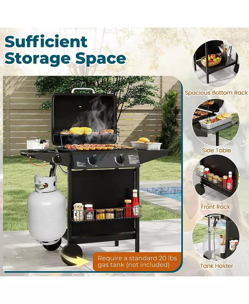 Ecooso 30 000 BTU Outdoor Burner Propane Gas Grill on Wheel 6