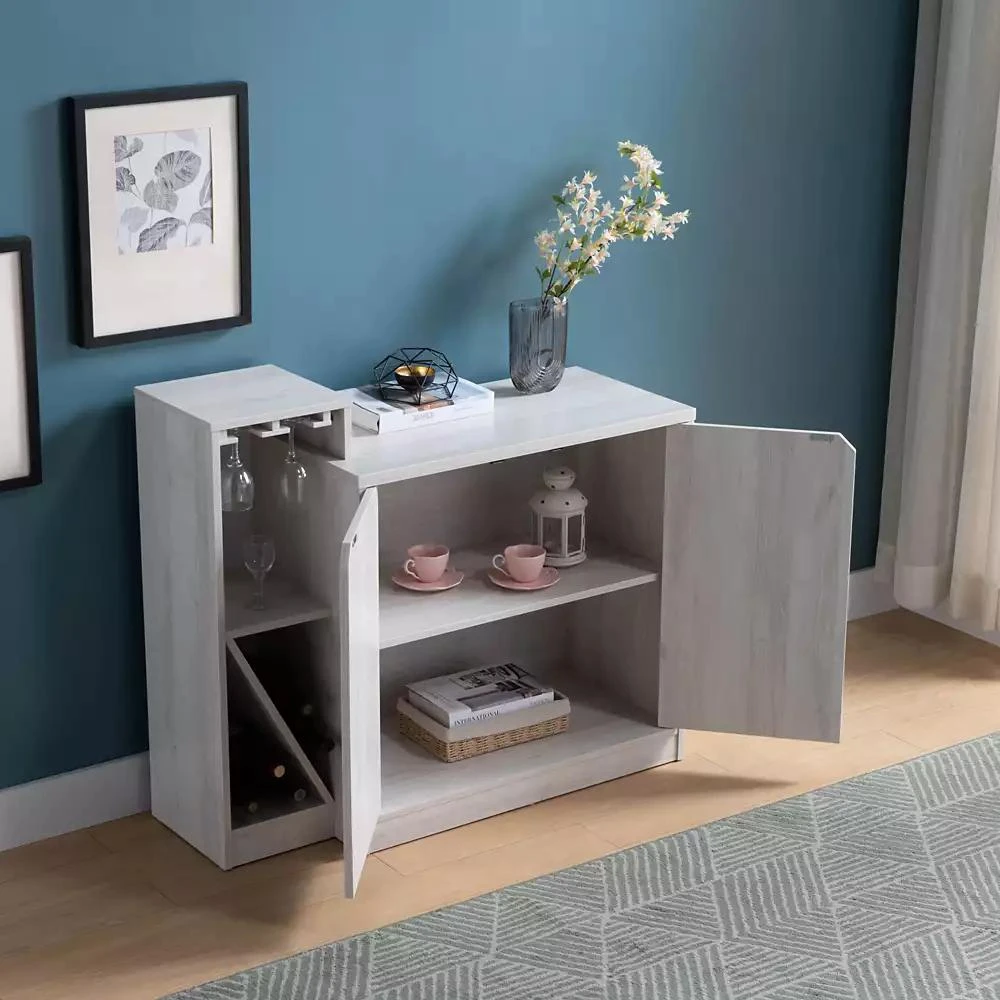 Streamdale Furniture Streamdale Wine Cabinet White Oak 2