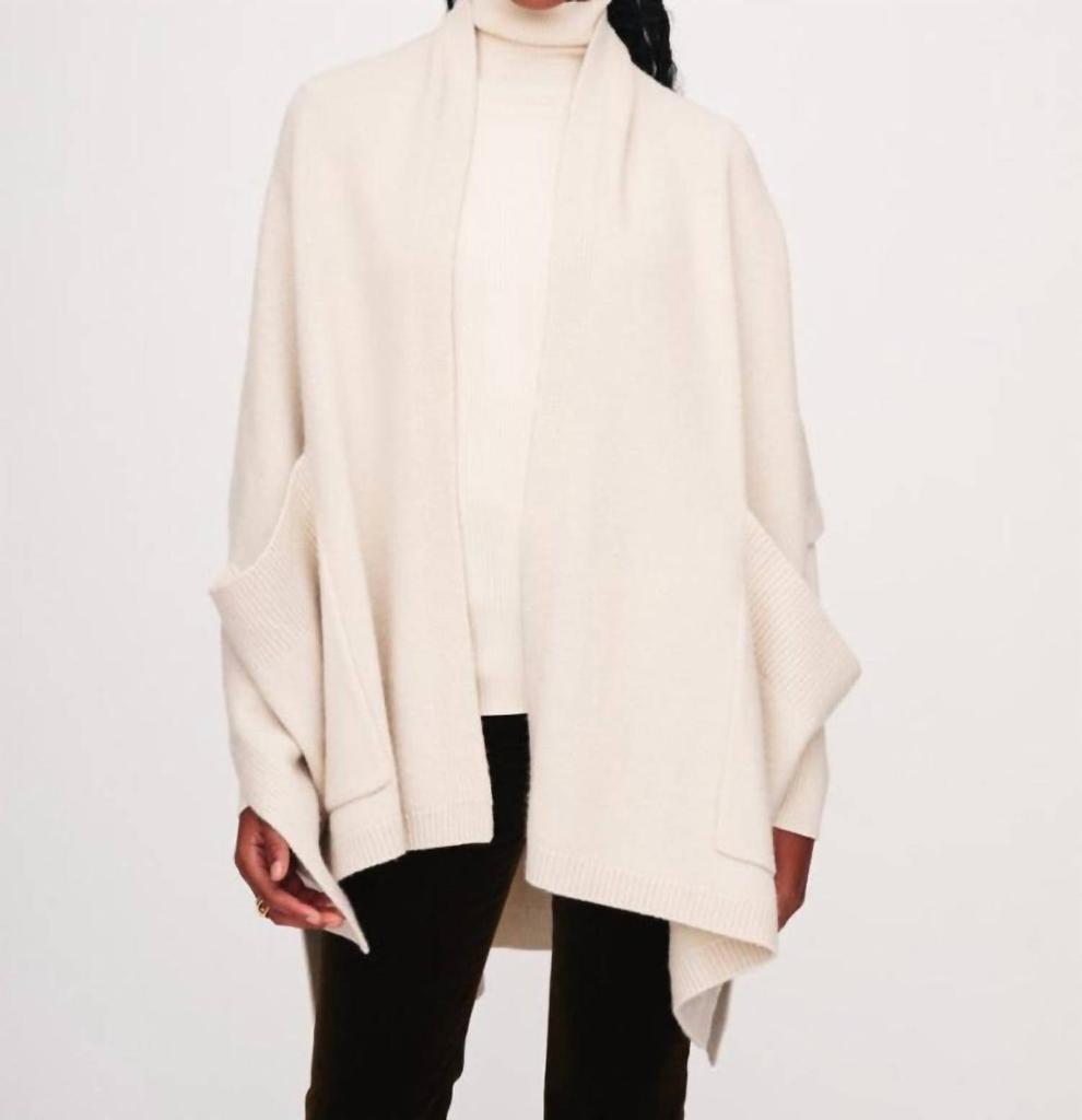 White + Warren White + Warren - Cashmere Blend Open Poncho