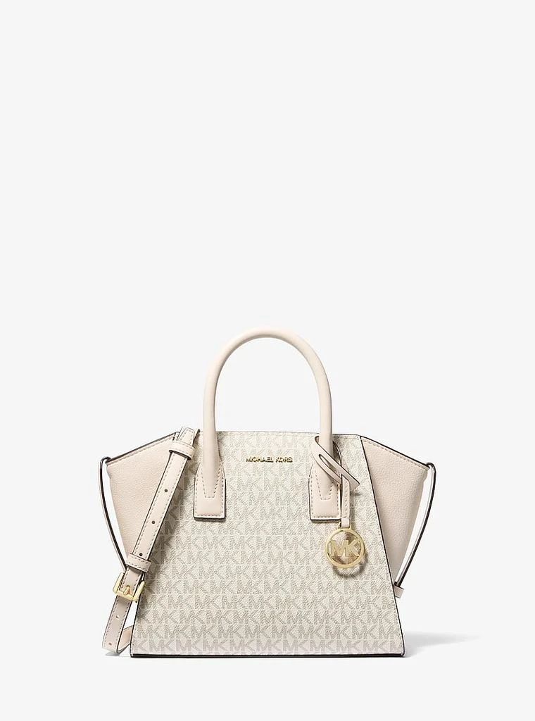 Michael Kors Avril Small Logo and Leather Satchel