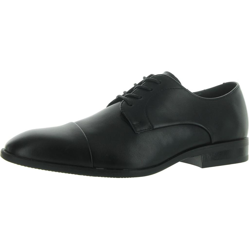 Alfani Quinn Mens Faux Leather Lace Up Oxfords