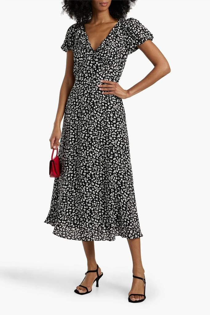 Solid & Striped The Calais ruffled floral-print crepe de chine midi dress 2