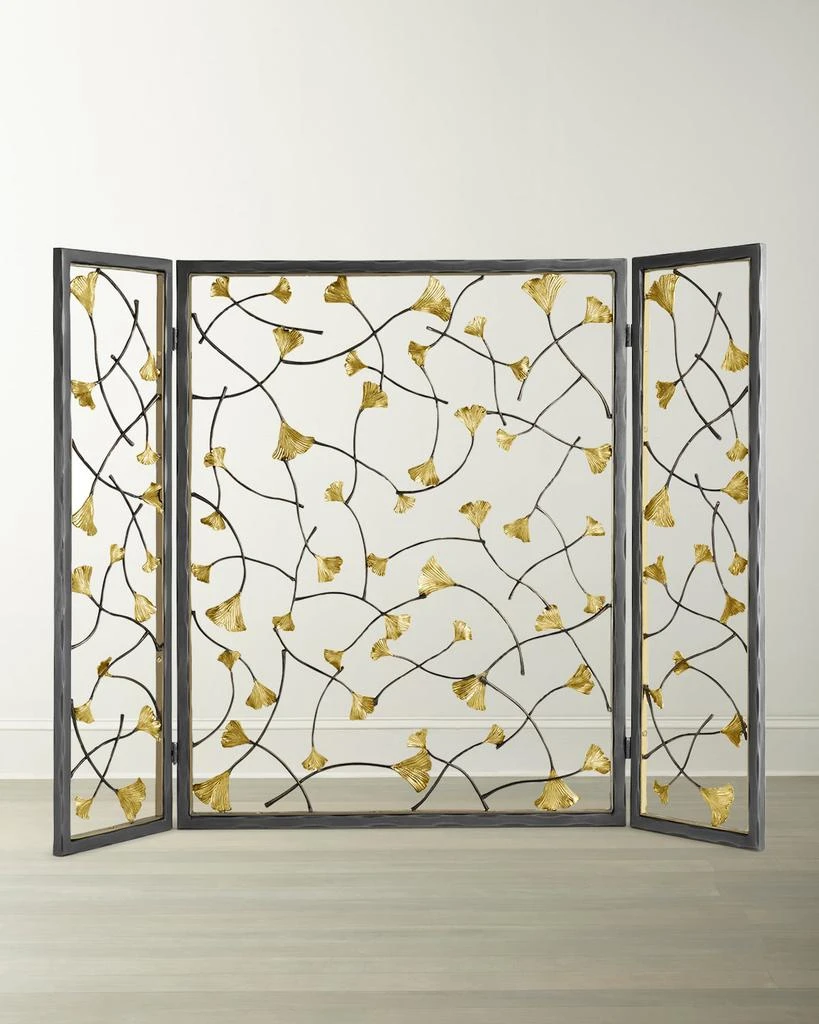Michael Aram Golden Ginkgo Firescreen 5