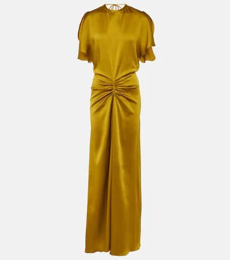 Victoria Beckham Gathered satin gown 1
