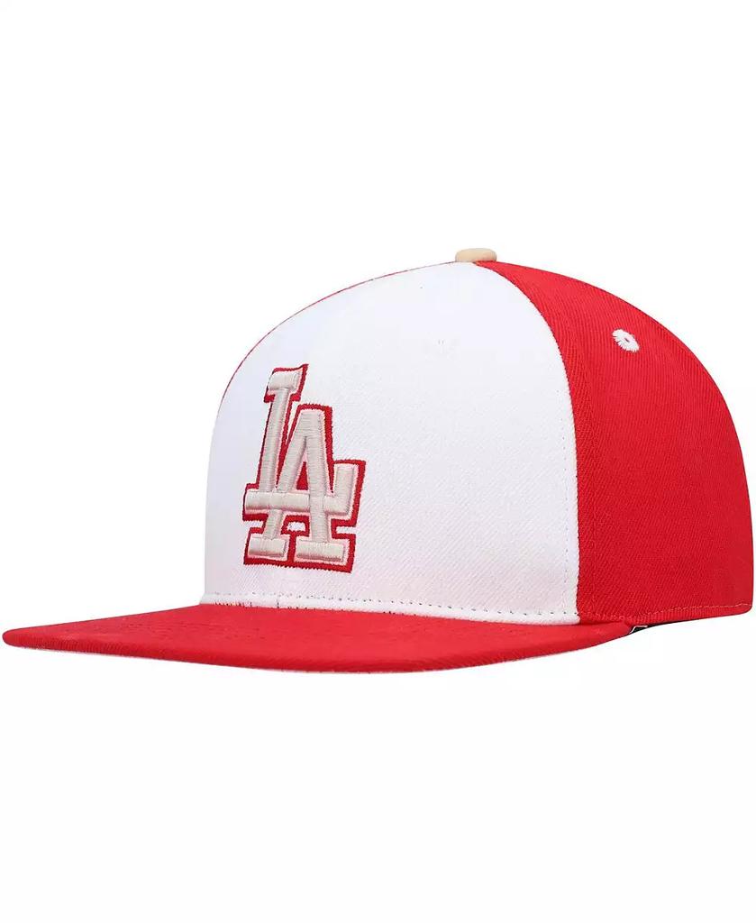 Pro Standard Men's White, Red Los Angeles Dodgers Strawberry Ice Cream Drip Snapback Hat