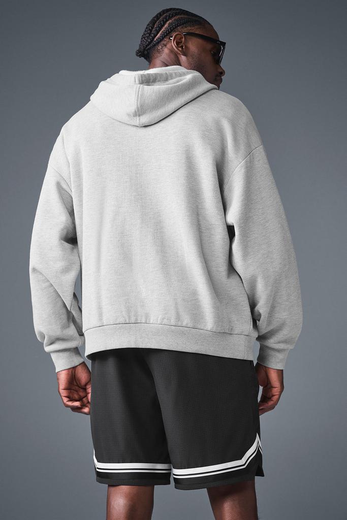 Alo Accolade Full Zip Hoodie - Athletic Heather Grey - Hoodies