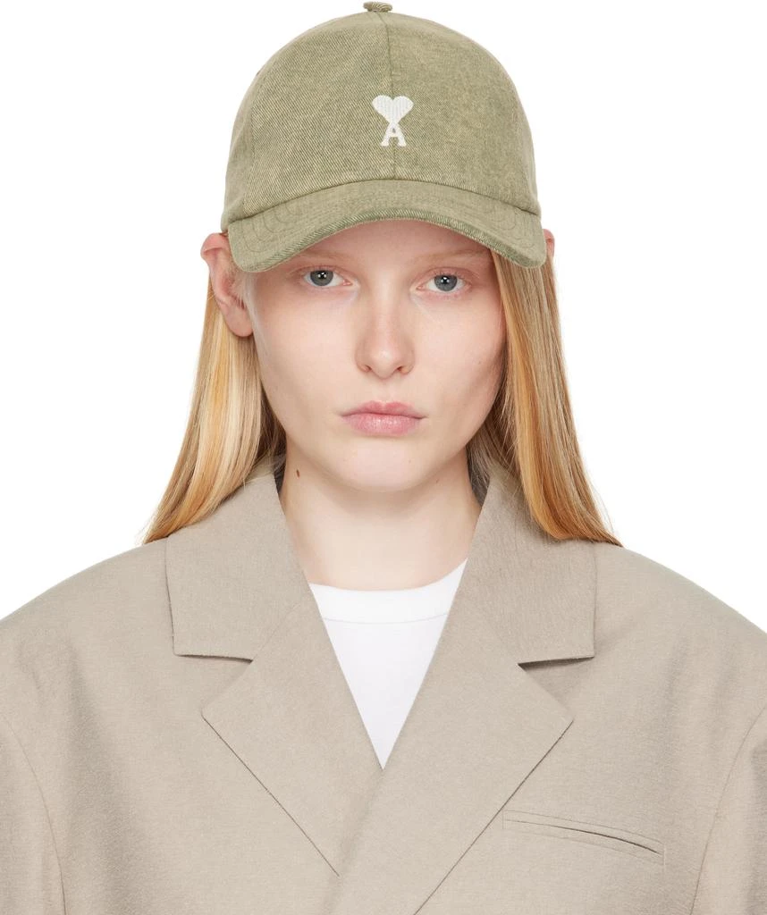 Shop AMI Paris AMI Paris De Coeur Coffee Milk Baseball Cap  display picture 2