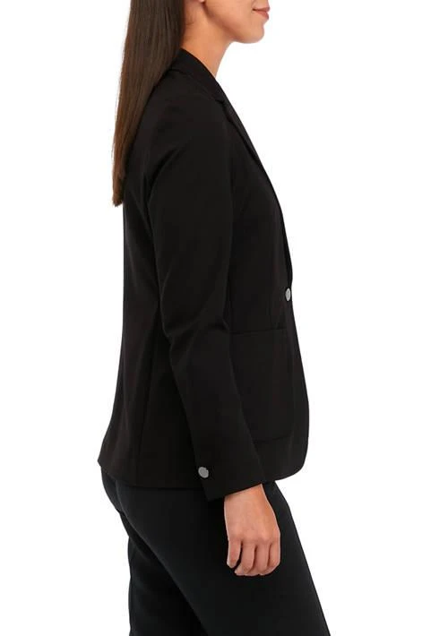 THE LIMITED Limited Womens Compression One Button Patch Pocket Jacket 3