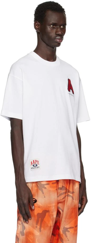 AAPE by A Bathing Ape White 'A' Logo Injection T-shirt 2