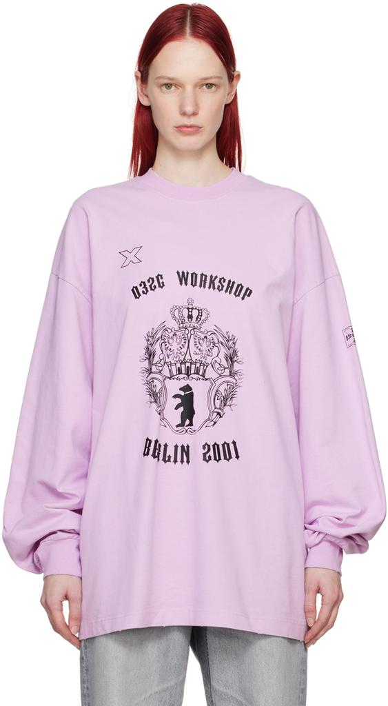 032c Purple Bär Long Sleeve T-Shirt