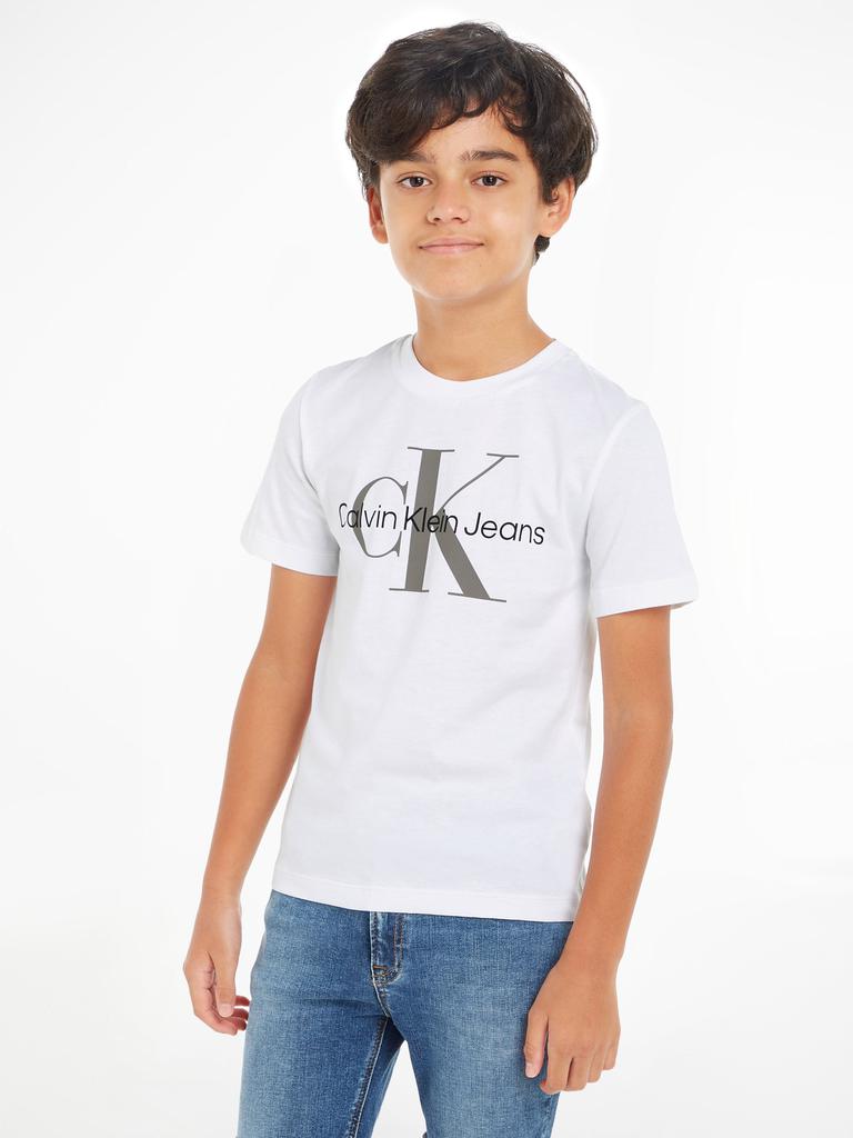 Calvin Klein Calvin Klein Kids Monogram Logo T-Shirt in White