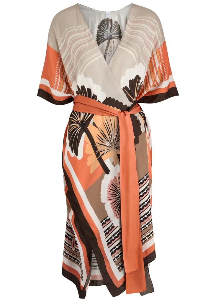 MAX MARA BEACHWEAR Aramis printed satin kimono  1