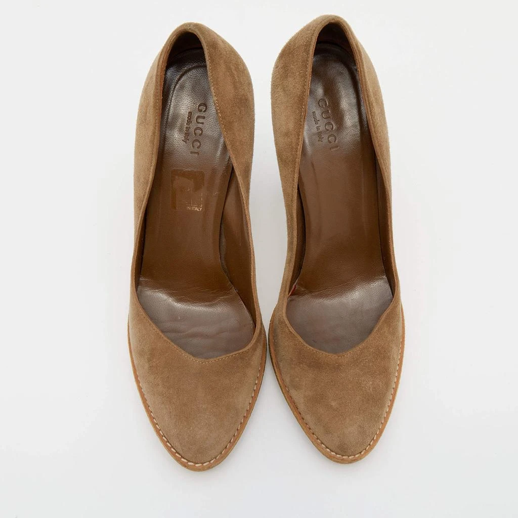 Gucci Gucci Tortilla Brown Suede Pumps Size 36.5 3