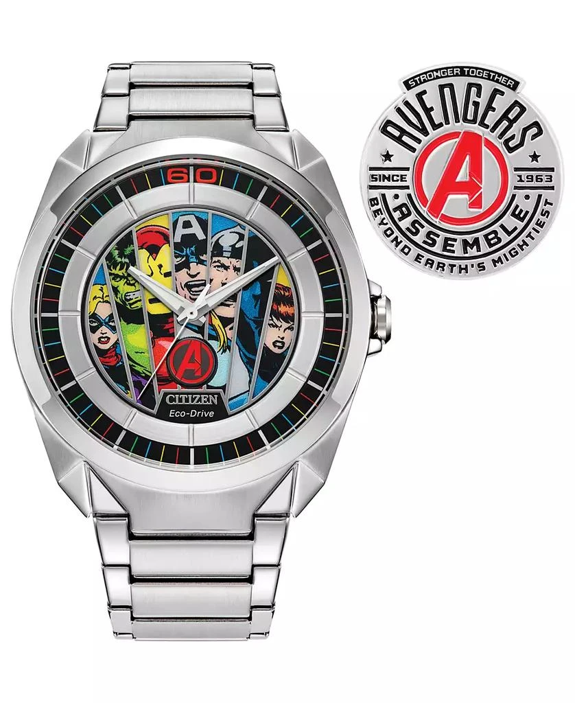 Citizen Eco-Drive Men's Marvel Classic Avengers Stainless Steel Bracelet Watch 43mm 3