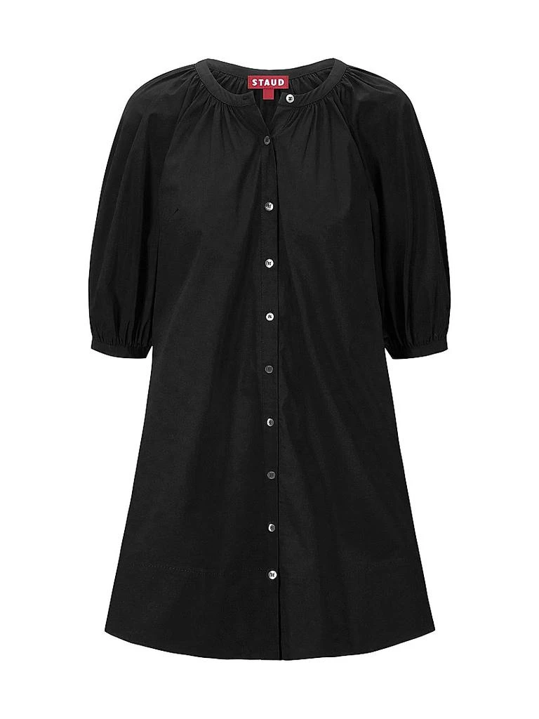 staud vincent dress black STAUD, Mini Vincent Dress in Black, Size XL main image 1