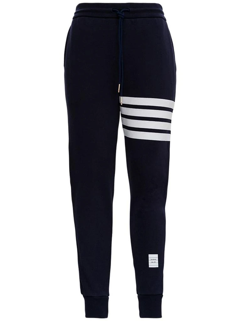 Thom Browne Blue Cotton Jogger With 4 Bar Detail 1