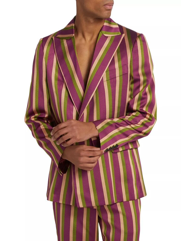 Bode Juniper Striped Double-Breasted Blazer 3