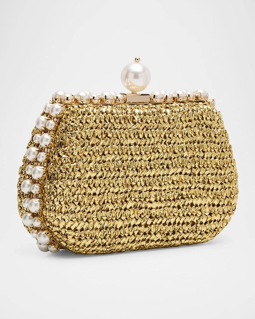 BTB Los Angeles Amelie Pearly Metallic Clutch Bag 3