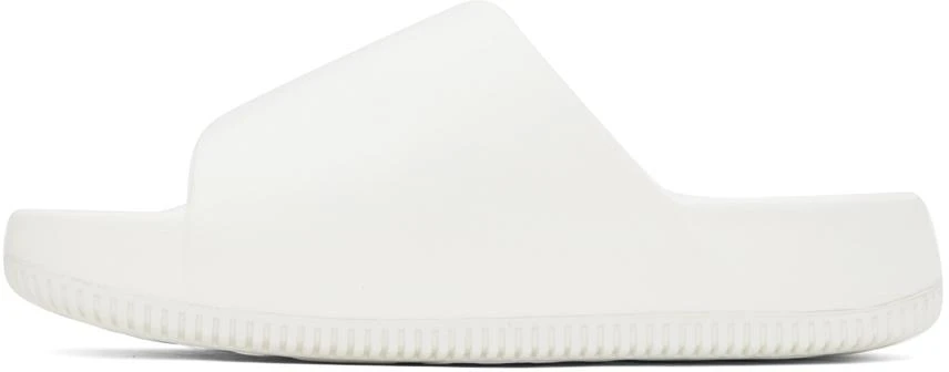 NIKE White Calm Slides 3