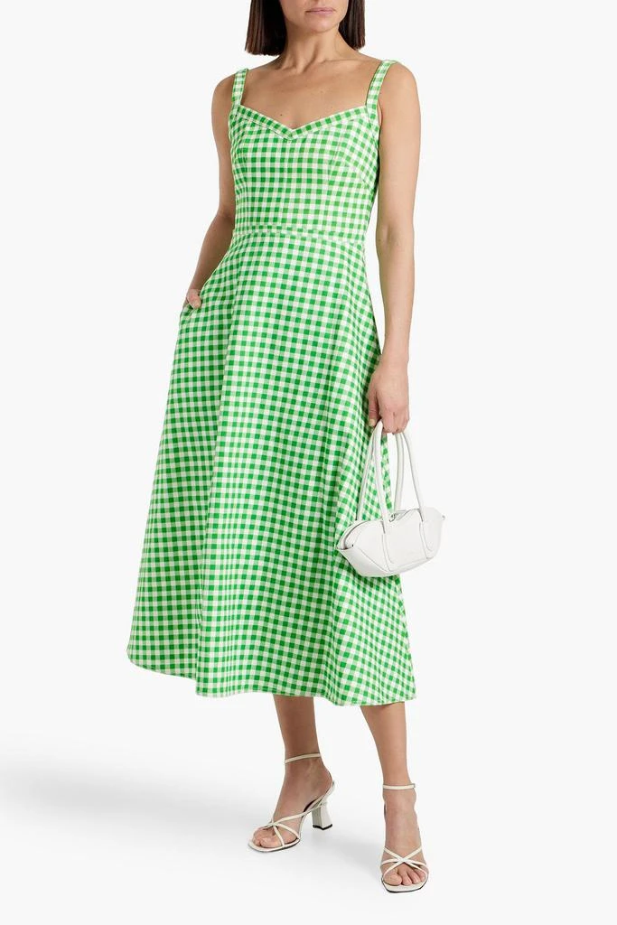 Emilia Wickstead Elvita gingham cotton-twill midi dress 2