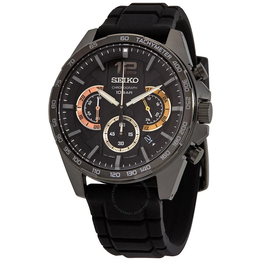 Seiko Conceptual Chronograph Quartz Black Dial Men's Watch SSB349P1 1
