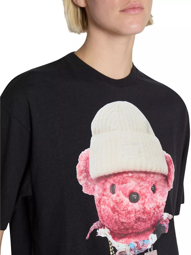 Acne Studios Exford Face Teddy Bear Cotton T-Shirt - T