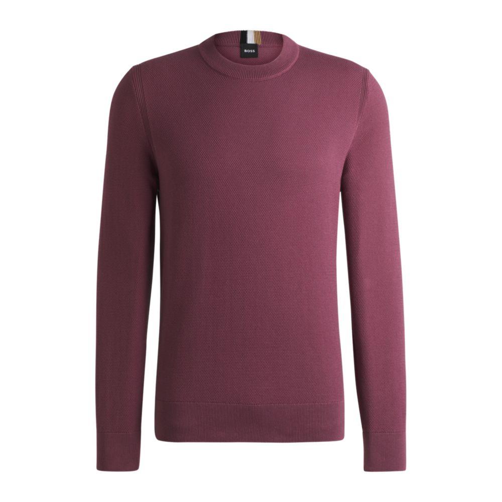 Hugo Boss Micro-structured sweater in cotton