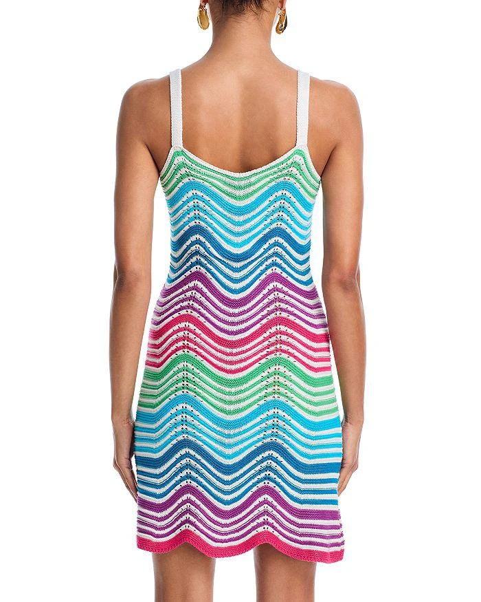 AQUA Rainbow Scallop Hem Crochet Tank Dress - Exclusive 4
