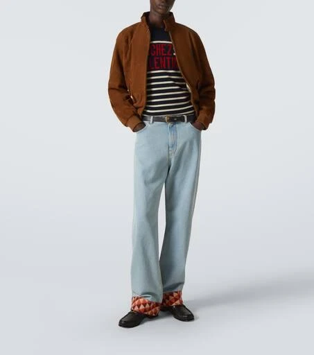 Valentino Chez Valentino striped jacquard wool sweater 2