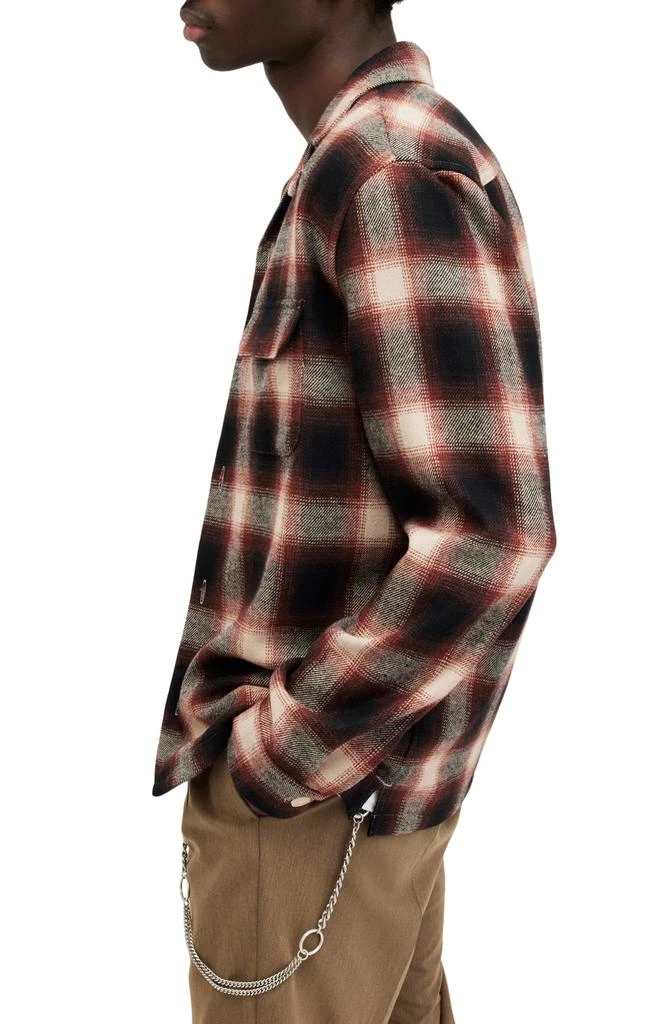 ALL SAINTS Fortunado Plaid Relaxed Fit Button-Up Shirt 4