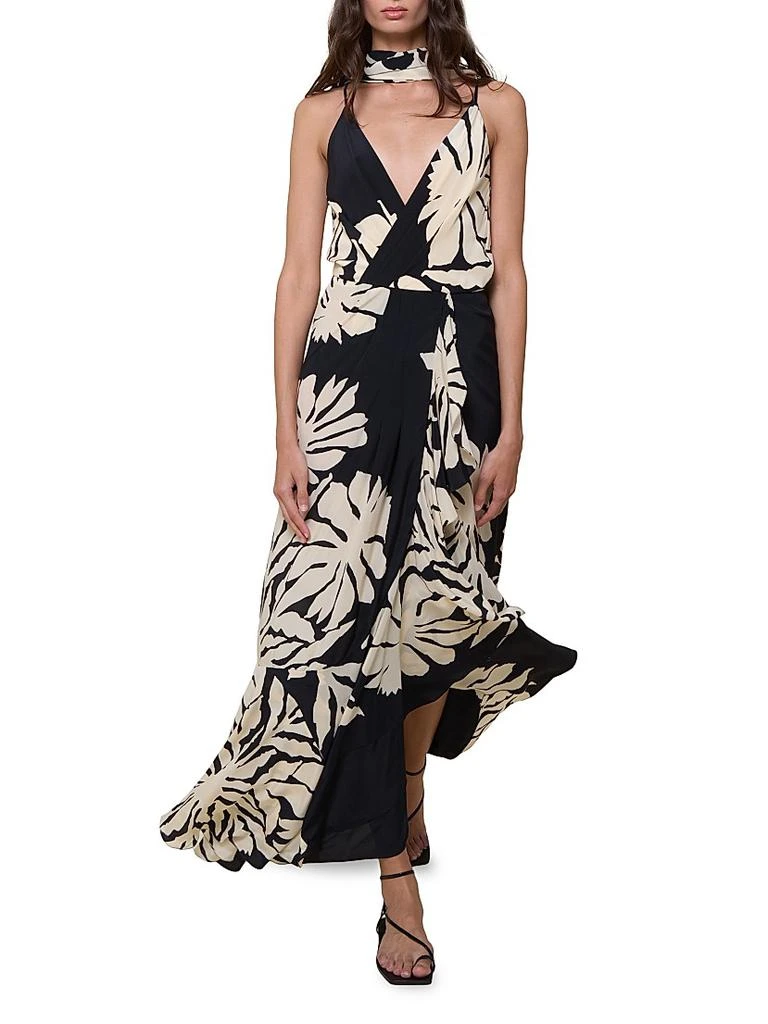 Shop Santa Cruz Two-Piece Tropical Silk Maxi Dress & Scarf Set on Sale at  BeyondStyle  Get 81% Off Santa Cruz Two-Piece Tropical Silk Maxi Dress & Scarf  Set with Limited-Time Flash
