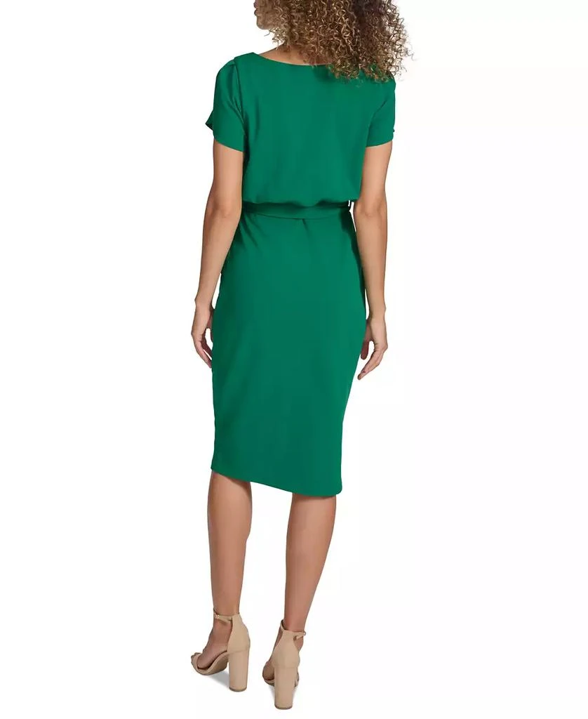 Kensie Women's Tulip-Sleeve Tie-Waist Sheath Dress 2