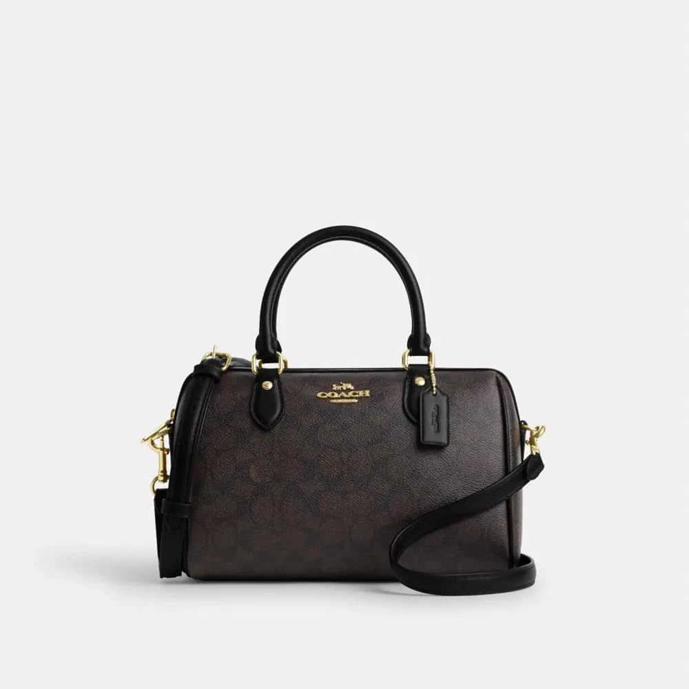 Coach Rowan Satchel Bag In Signature Canvas 1