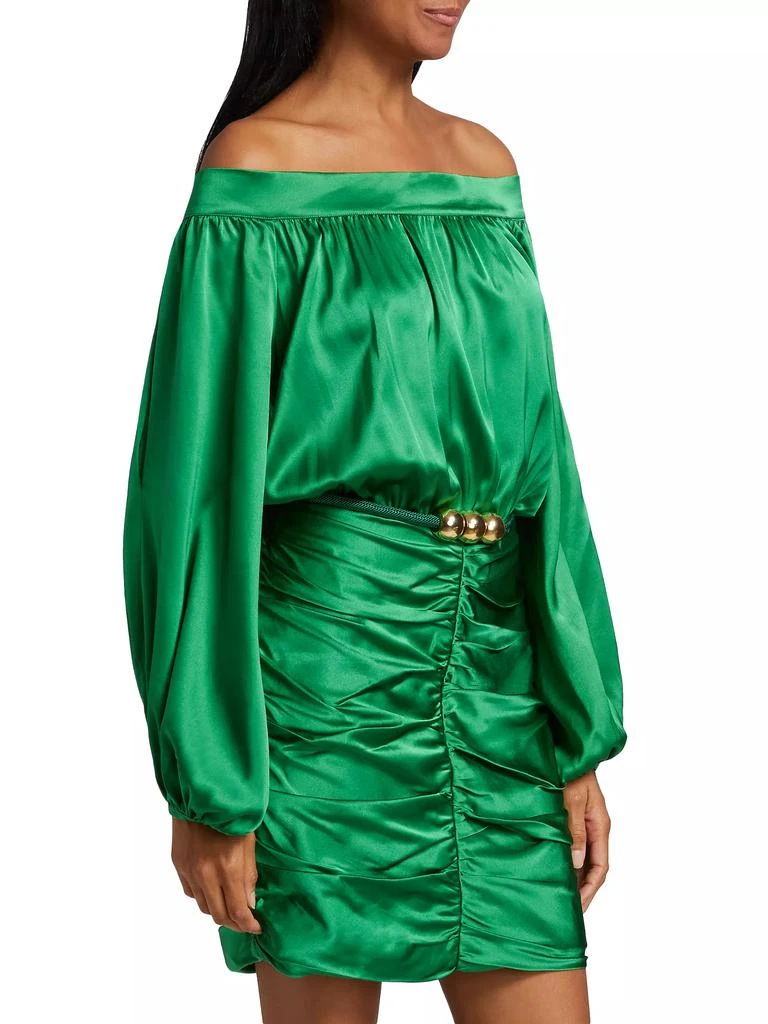 Silvia Tcherassi Claudette Silk Ruched Minidress 4