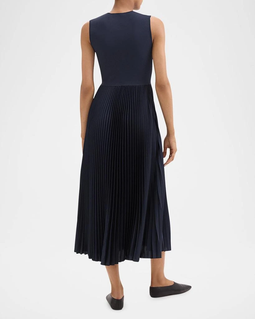 Theory Combo Satin Pleated Dress 3