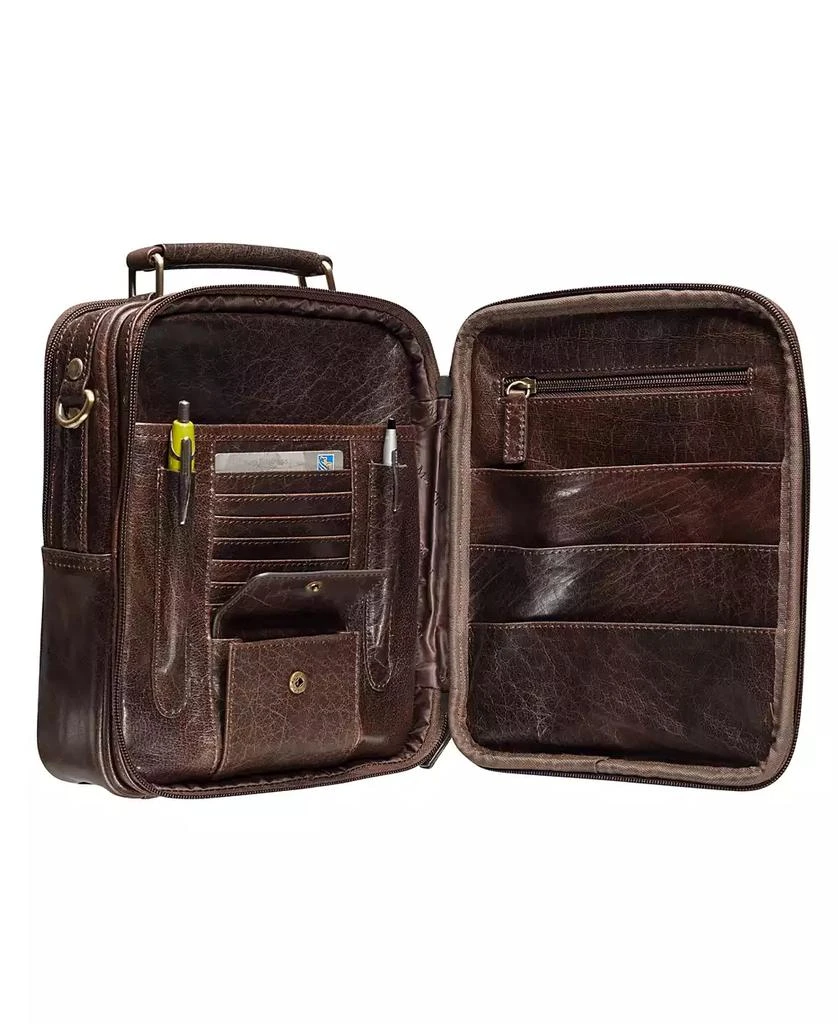 Mancini Leather Goods Arizona Collection Large Unisex Bag with Rear Zippered Organizer 2