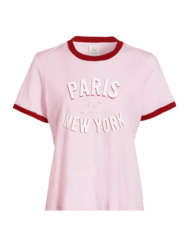 Cinq à Sept Paris New York Ringer T-Shirt 1