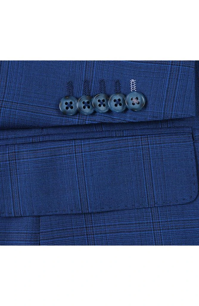 English Laundry Plaid Trim Fit Wool Blend Two-Piece Suit 7